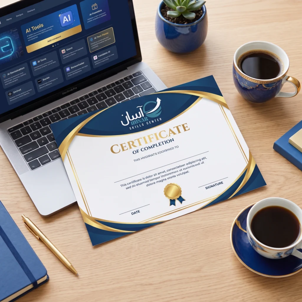 AI Course Certificate of Completion - Hunar Asaan