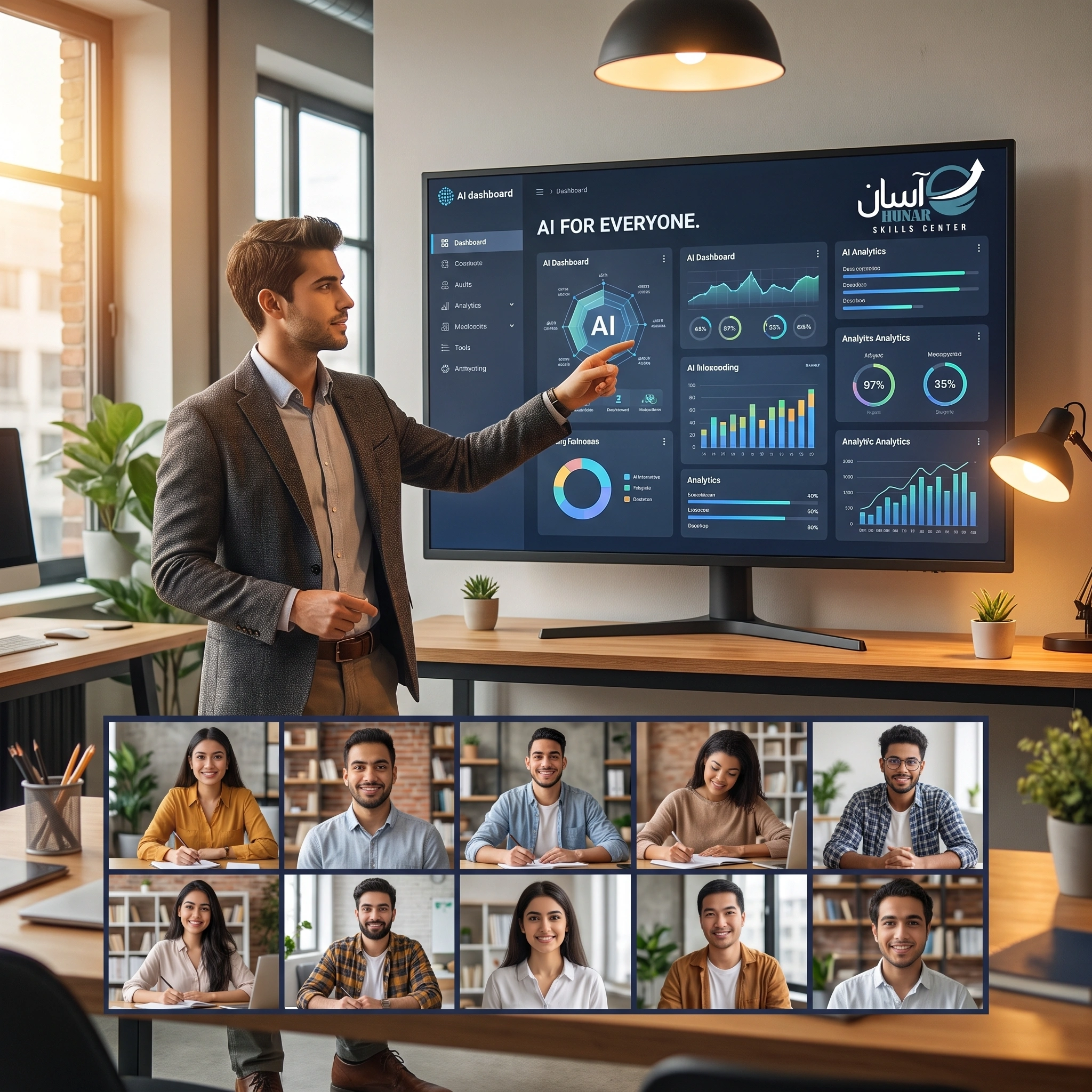 AI Course Instructor Teaching Live Online Class - Hunar Asaan